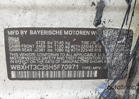 2017 BMW X1 xDrive28I from USA, damaged, VIN WBXHT3C35H5F70971